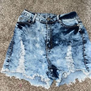 High waisted Blue Jean Shorts